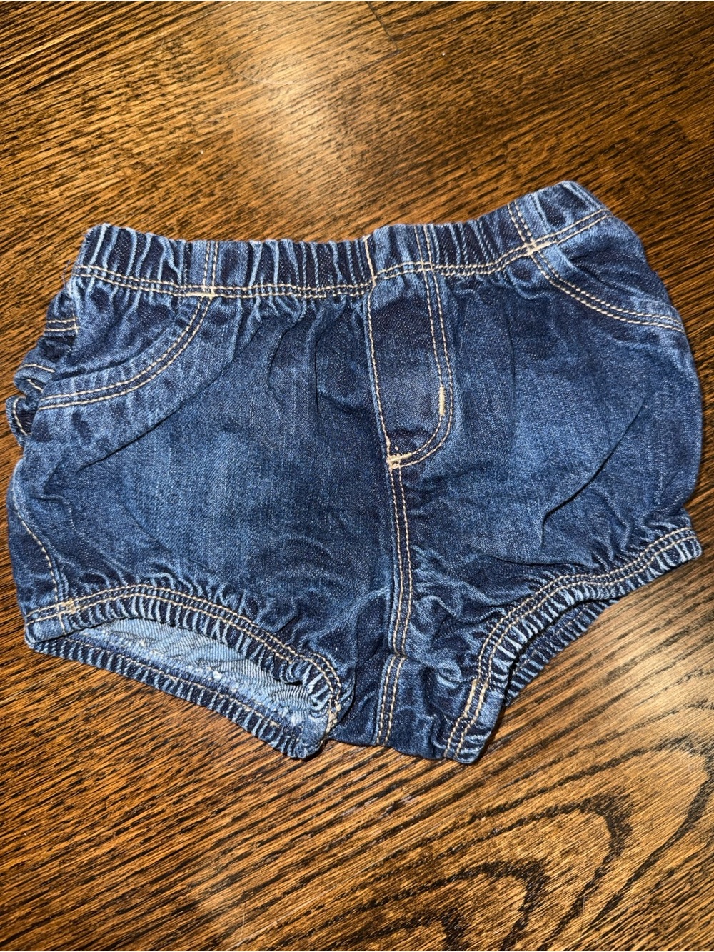 Denim Ruffle Short Shorts 6-12 Months